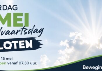 Hemelvaartsdag donderdag 14 mei gesloten